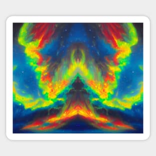 Multicolored Solar Flares 3 Sticker